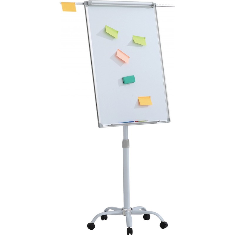 Flipchart magnetic, 70 x 100 cm, cu brate laterale, cu rotile, Bi-Office Flipchart magnetic, 70 x 100 cm, cu brate laterale, cu rotile, Bi-Office