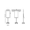 Flipchart magnetic SMIT Vario cu brate si rotite Flipchart magnetic SMIT Vario cu brate si rotite
