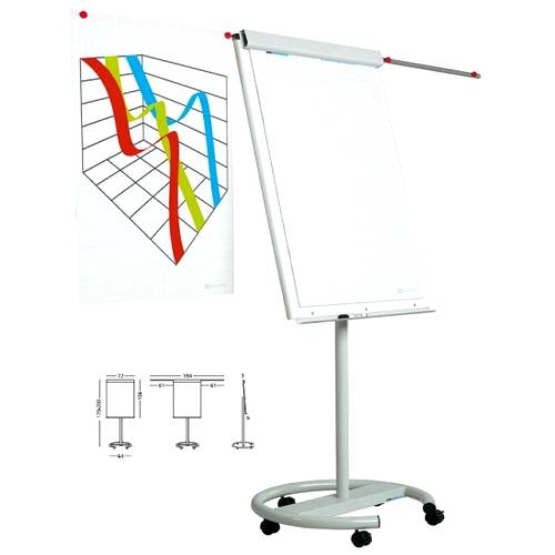 Flipchart magnetic SMIT Vario cu brate si rotite Flipchart magnetic SMIT Vario cu brate si rotite