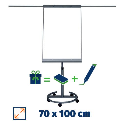 Flipchart magnetic VISUAL Mobil cu brate, 70x100 Flipchart magnetic VISUAL Mobil cu brate, 70x100