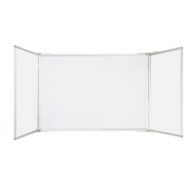Tabla magnetica triptica alba Visual, 120 x 400 cm, rama de aluminiu Tabla magnetica triptica alba Visual, 120 x 400 cm, rama de aluminiu