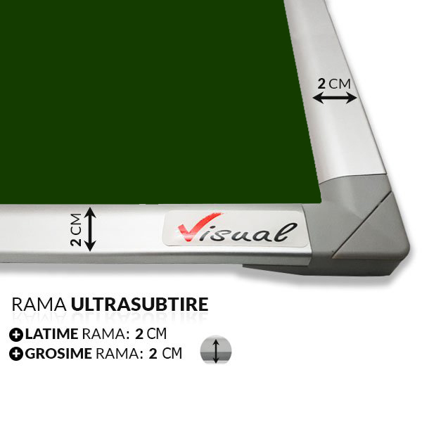 Tabla magnetica verde VISUAL - 120x200 cm