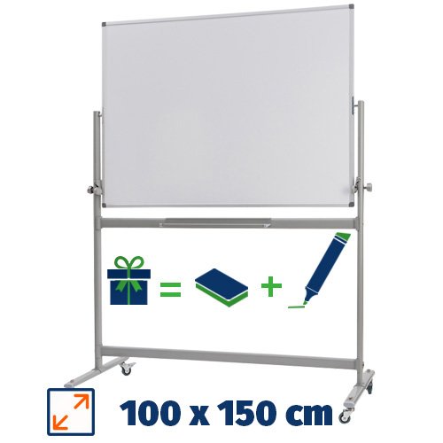 Whiteboard mobil cu 2 fete, 100x150 - VISUAL Whiteboard mobil cu 2 fete, 100x150 - VISUAL