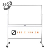 Whiteboard mobil cu doua fete VISUAL 120x180cm