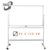 Whiteboard mobil cu doua fete VISUAL 90x120cm Whiteboard mobil cu doua fete VISUAL 90x120cm