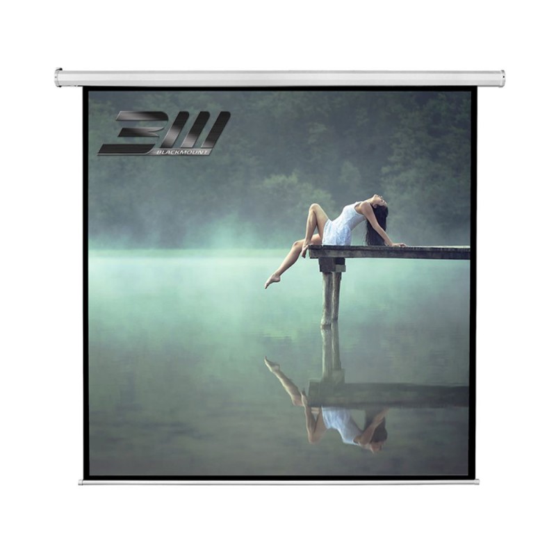 Ecran proiectie electric perete/tavan Blackmount, marime vizibila 300cm x 300 cm, cu telecomanda, format 1:1 Ecran proiectie electric perete/tavan Blackmount, marime vizibila 300cm x 300 cm, cu telecomanda, format 1:1
