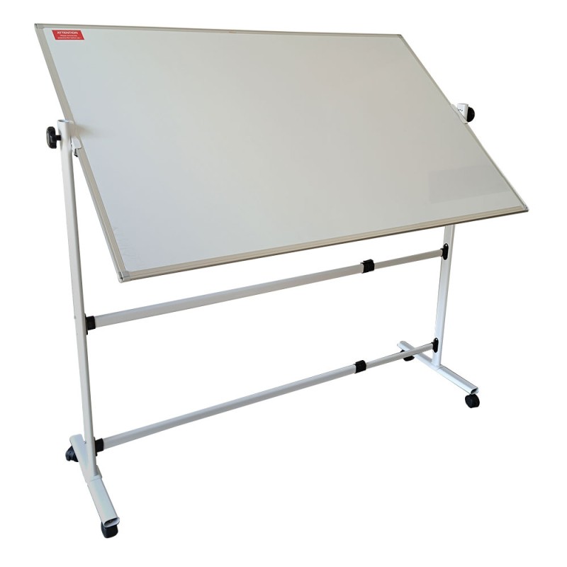 Whiteboard magnetic rotativ cu 2 fete, rama aluminiu si suport mobil 100x150 cm EVOffice Whiteboard magnetic rotativ cu 2 fete, rama aluminiu si suport mobil 100x150 cm EVOffice