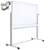 Whiteboard mobil cu doua fete OPTIMA 90x120cm