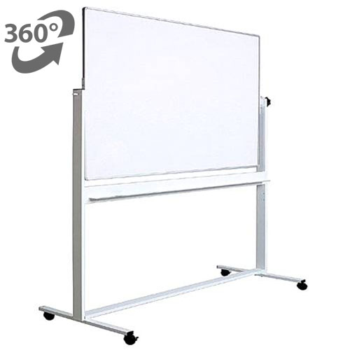 Whiteboard mobil cu doua fete OPTIMA 90x120cm