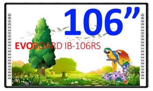 Tabla interactiva 106″ EVOBOARD IB-106RS, 16:9, tehnologie tactila IR, 10 puncte de atingere